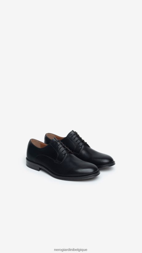 chaussure être NeroGiardini Hommes art. i302921ue chaussures à lacets en cuir noir F2F08N357