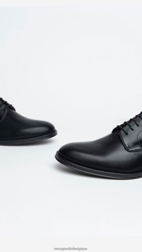 chaussure être NeroGiardini Hommes art. i302921ue chaussures à lacets en cuir noir F2F08N357