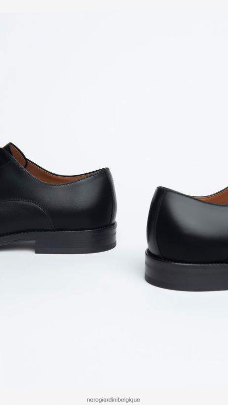 chaussure être NeroGiardini Hommes art. i302921ue chaussures à lacets en cuir noir F2F08N357