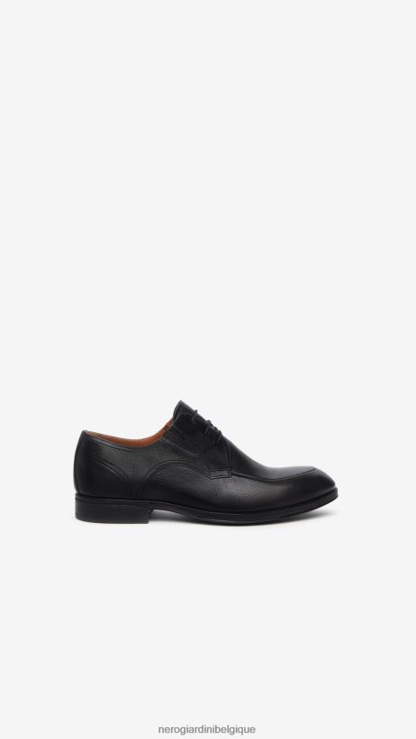 chaussure être NeroGiardini Hommes art. i302941ue chaussures à lacets en cuir noir F2F08N359