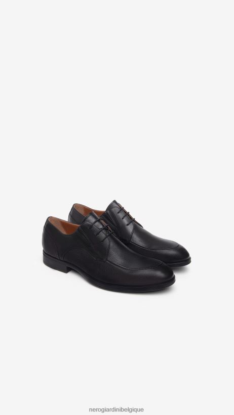 chaussure être NeroGiardini Hommes art. i302941ue chaussures à lacets en cuir noir F2F08N359
