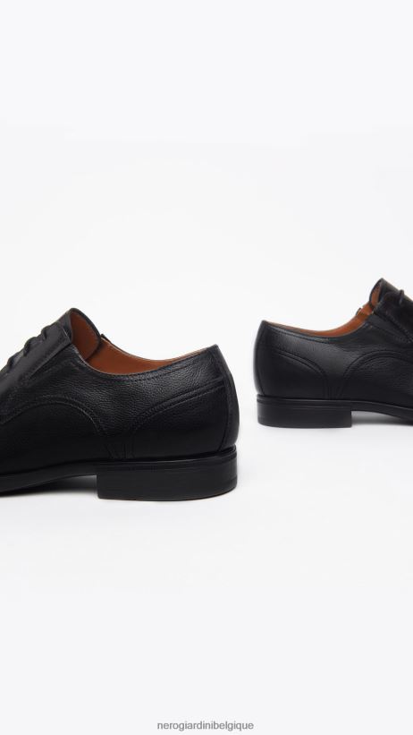 chaussure être NeroGiardini Hommes art. i302941ue chaussures à lacets en cuir noir F2F08N359