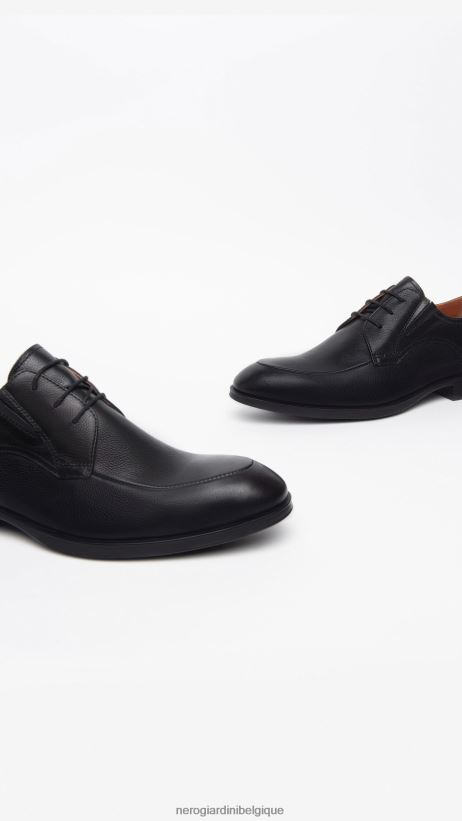 chaussure être NeroGiardini Hommes art. i302941ue chaussures à lacets en cuir noir F2F08N359