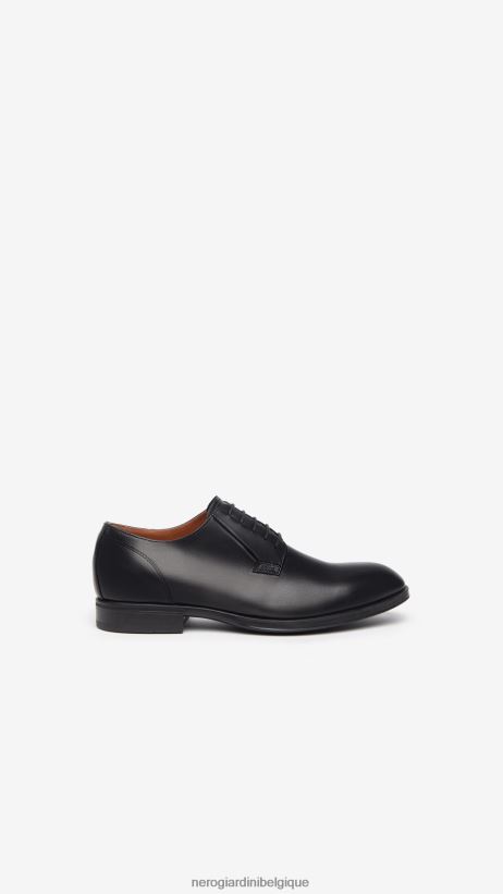chaussure être NeroGiardini Hommes art. i302944ue chaussures à lacets en cuir noir F2F08N355