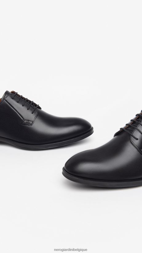 chaussure être NeroGiardini Hommes art. i302944ue chaussures à lacets en cuir noir F2F08N355