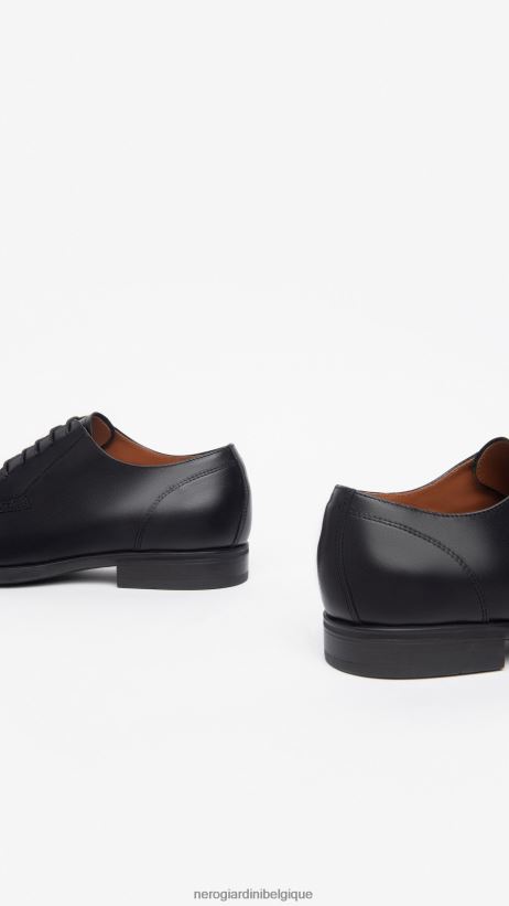 chaussure être NeroGiardini Hommes art. i302944ue chaussures à lacets en cuir noir F2F08N355