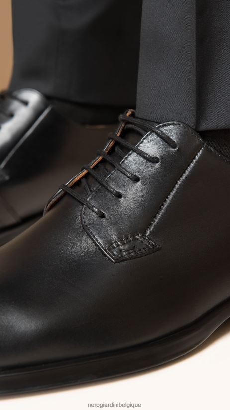 chaussure être NeroGiardini Hommes art. i302944ue chaussures à lacets en cuir noir F2F08N355