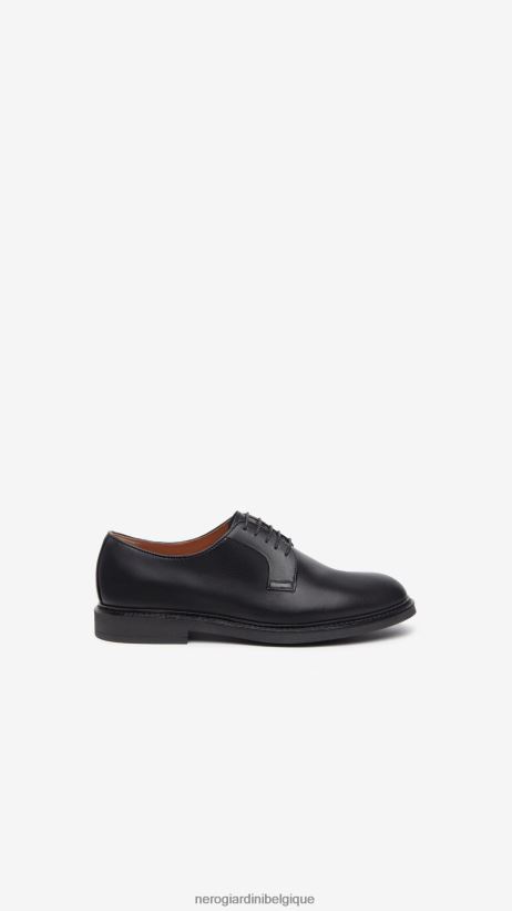 chaussure être NeroGiardini Hommes art. i302952ue chaussures à lacets en cuir noir F2F08N352