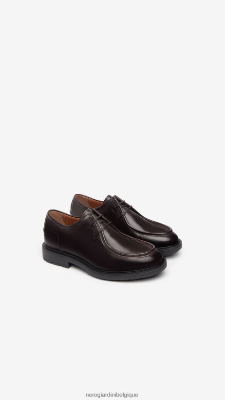 chaussure être NeroGiardini Hommes art. i302971ue chaussures à lacets en cuir café F2F08N353