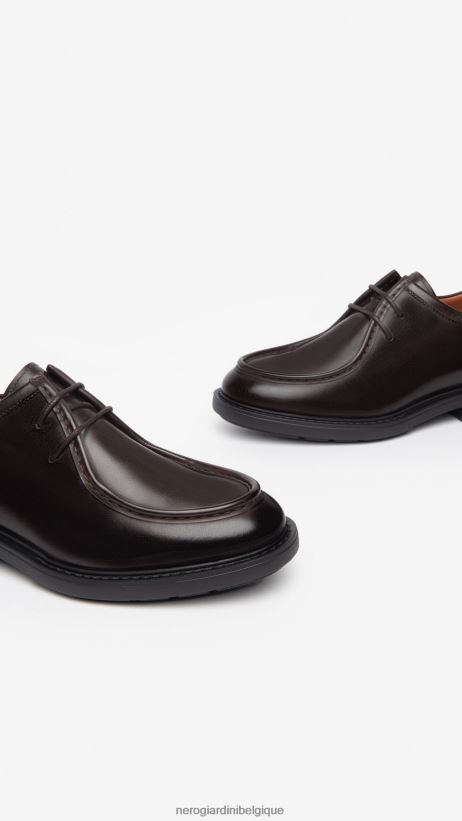 chaussure être NeroGiardini Hommes art. i302971ue chaussures à lacets en cuir café F2F08N353