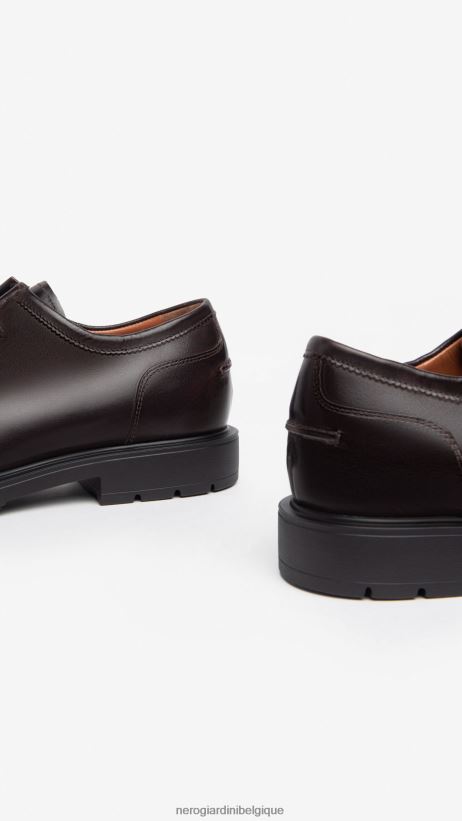 chaussure être NeroGiardini Hommes art. i302971ue chaussures à lacets en cuir café F2F08N353