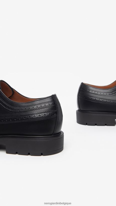 chaussure être NeroGiardini Hommes art. i303001ue chaussures à lacets en cuir noir F2F08N351