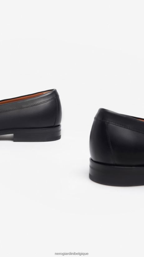 chaussure être NeroGiardini Hommes art. i302931ue mocassins en cuir noir F2F08N369