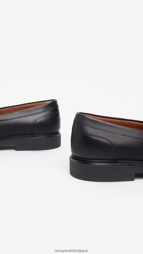 chaussure être NeroGiardini Hommes art. i302951ue mocassins en cuir noir F2F08N363
