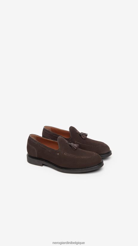 chaussure être NeroGiardini Hommes art. i302960ue mocassins en daim testa di moro F2F08N365