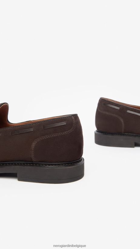 chaussure être NeroGiardini Hommes art. i302960ue mocassins en daim testa di moro F2F08N365