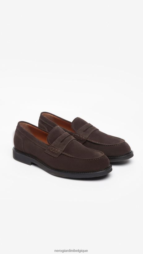 chaussure être NeroGiardini Hommes art. i302961ue mocassins en daim testa di moro F2F08N364