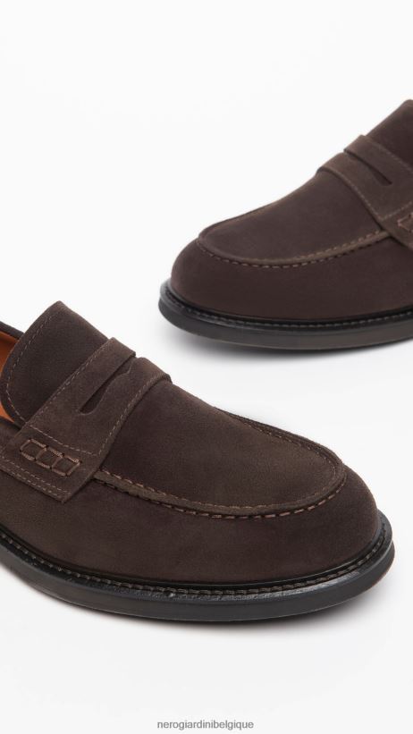 chaussure être NeroGiardini Hommes art. i302961ue mocassins en daim testa di moro F2F08N364